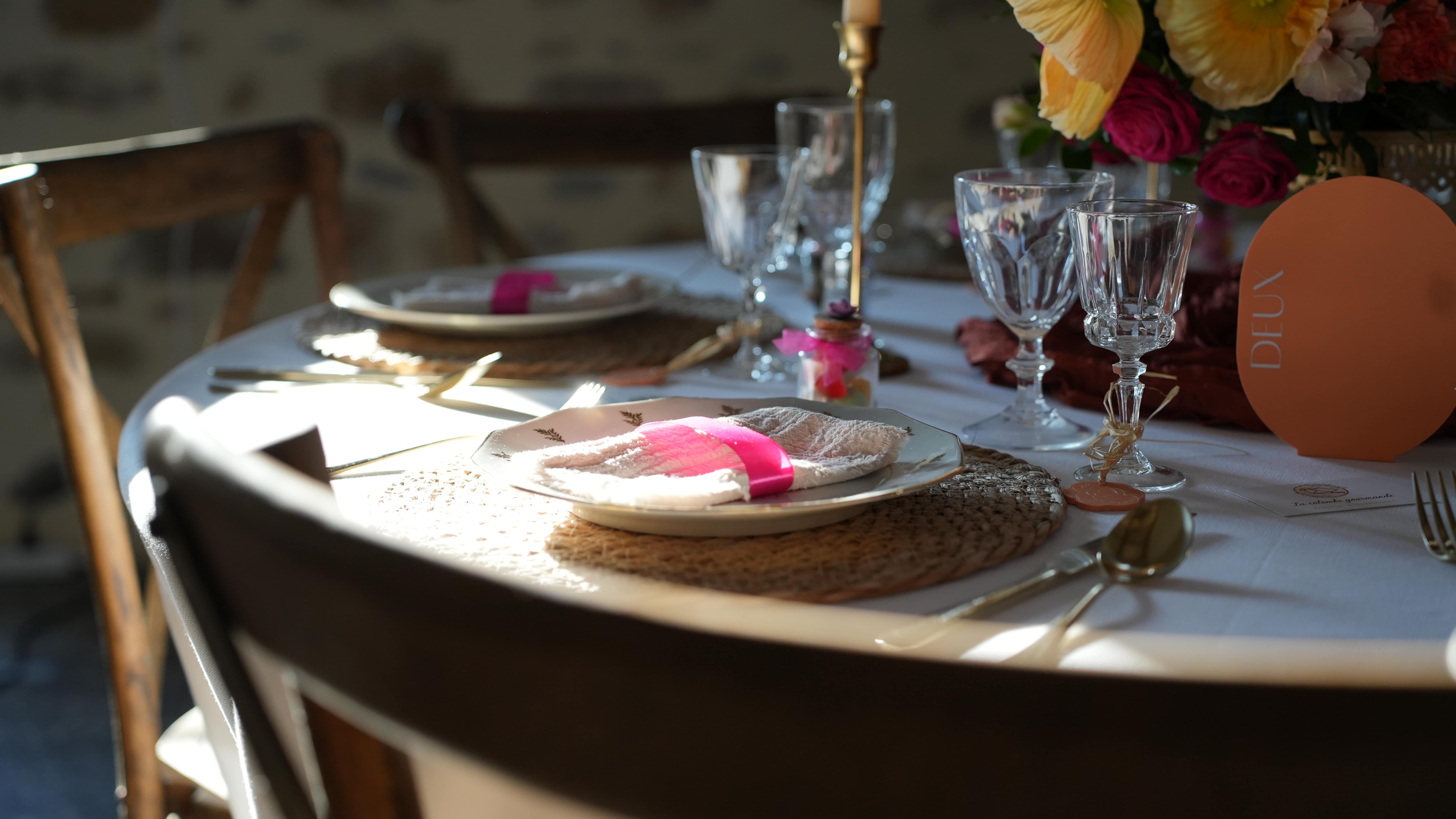 Domaine de Sola — détails de la décoration de table