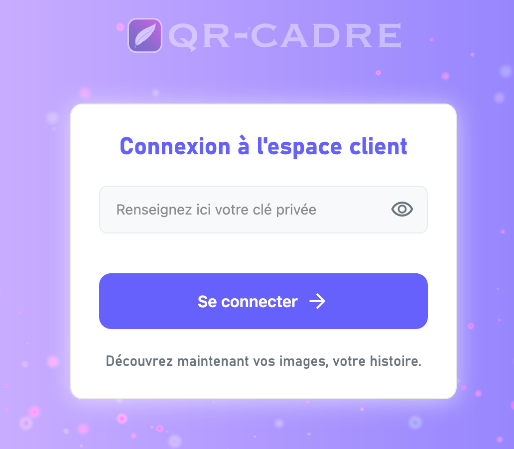 Client area sign-in interface