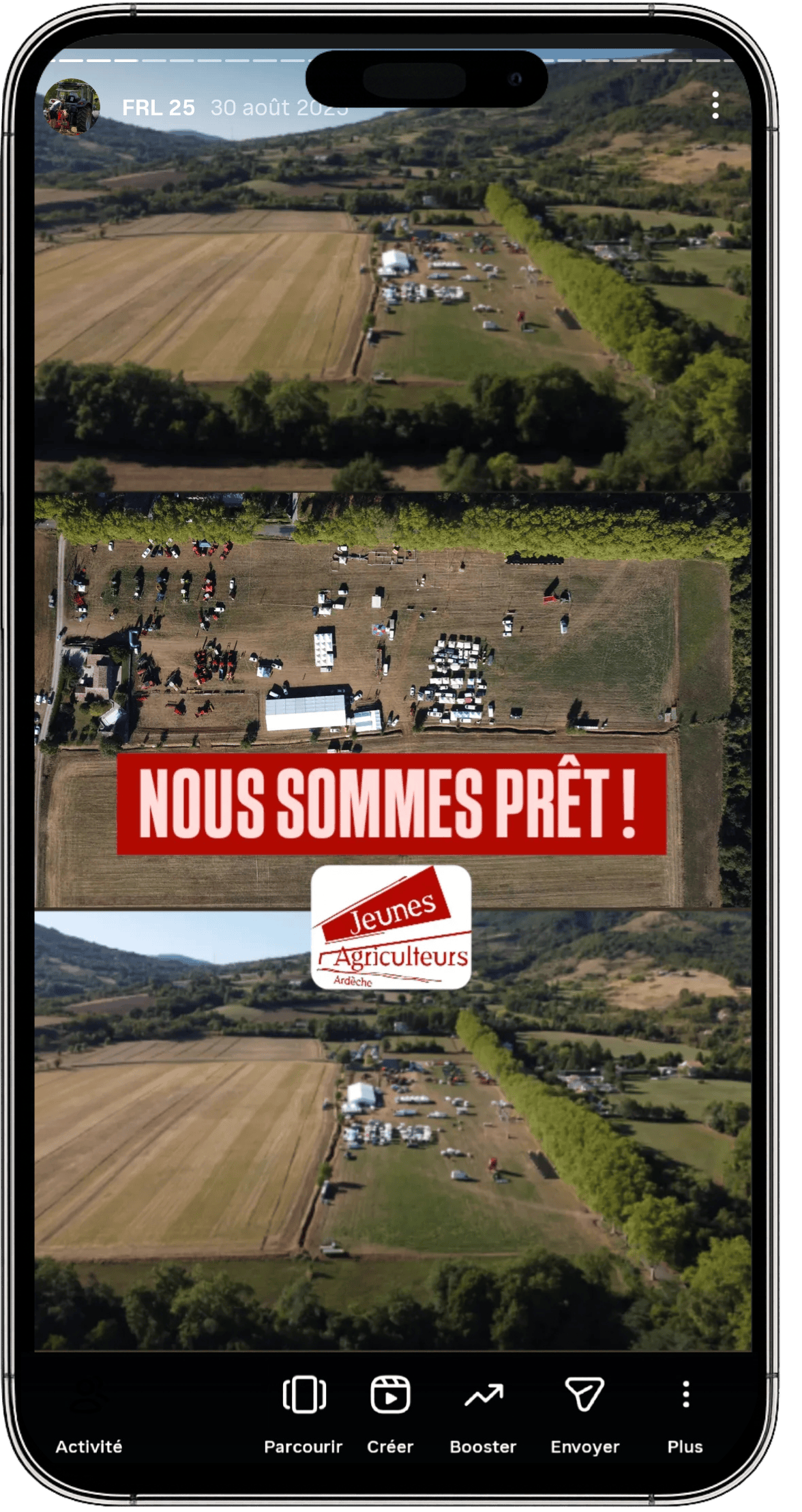 Exemple de story Instagram en direct (démonstration) 3